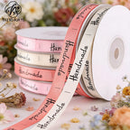 Wholesale Eco-friendly Polyester Printed Handmade Single Face Slogan Cake Decorative Ribbon Wedding