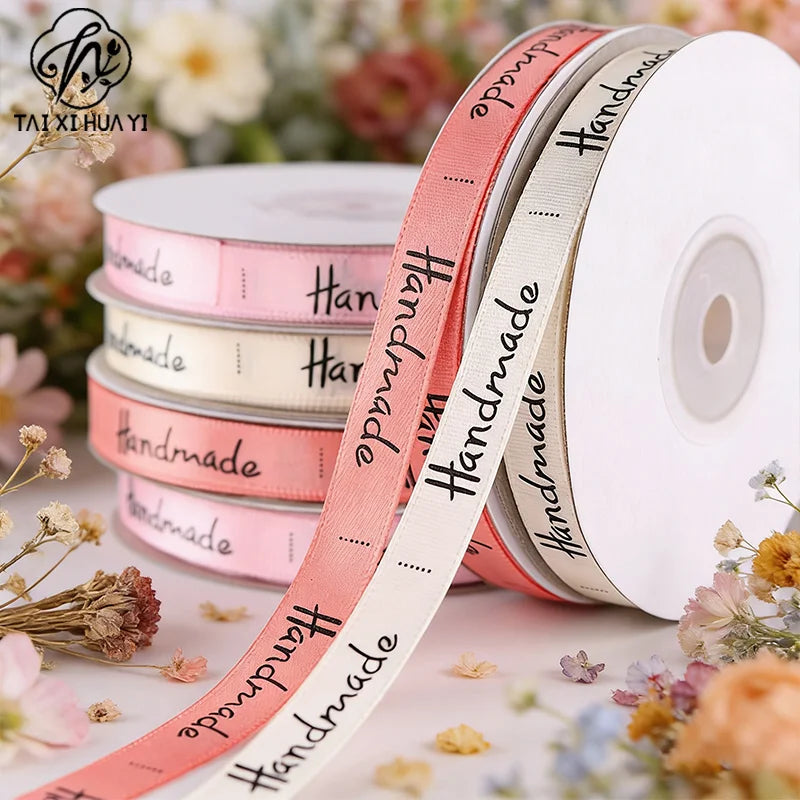 Wholesale Eco-friendly Polyester Printed Handmade Single Face Slogan Cake Decorative Ribbon Wedding