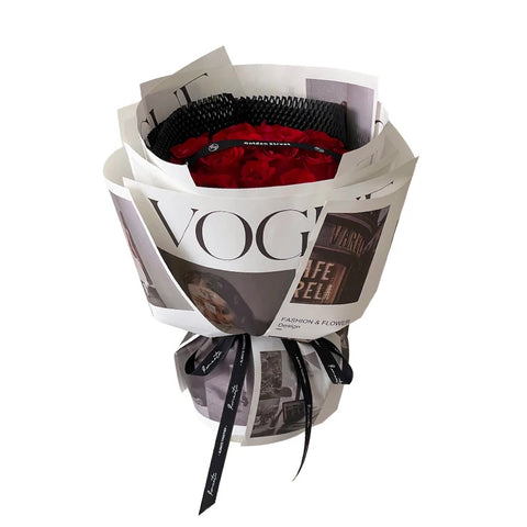 Pictorial Style DIY Material Fashion Cover Flower Kraft Paper with Single-sided Coating for Packaging