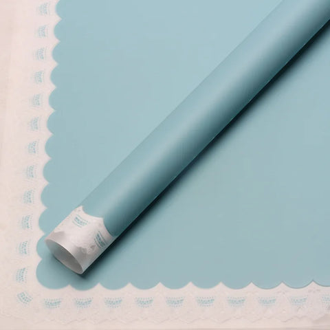 Wholesale Transparent Lace Glassine Gift Wrap Handmade OPP Coated Paper for High End Boutique and Flower Shop