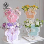 3D Floral Handheld Gift with Folding Flower Box for Cosmetic Packaging on Mother's Day