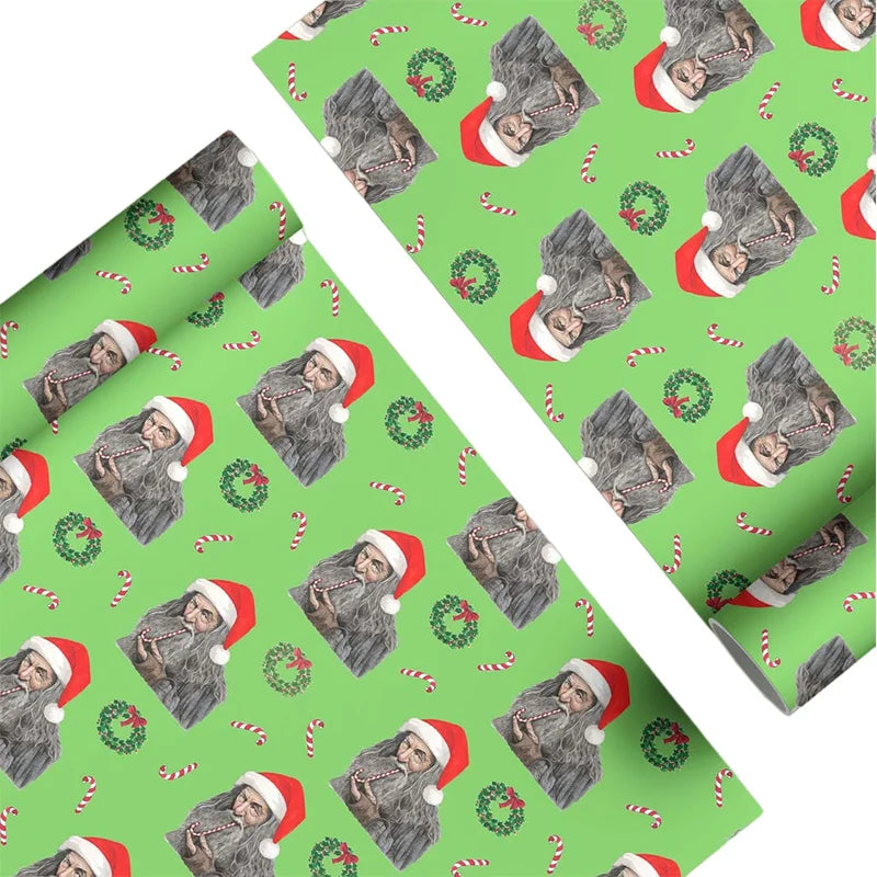 Eco-Friendly Recyclable Christmas for Wrapping Paper 60x60cm Custom Printed Gift Wrap for Holiday Presents