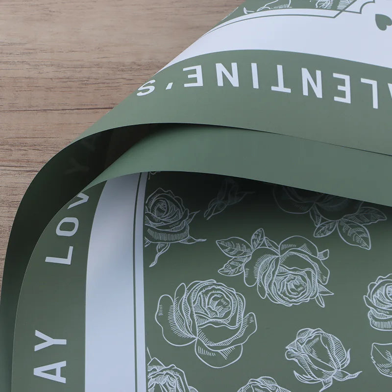 Valentine's Day Waterproof Single Eco-Friendly Thickened Floral Gift Wrapping Paper Garden Flower Wrapping Paper
