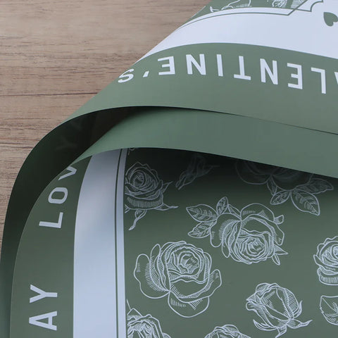 Valentine's Day Waterproof Single Eco-Friendly Thickened Floral Gift Wrapping Paper Garden Flower Wrapping Paper