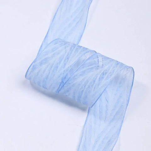 Colorful Textile Belt Edge Wrinkled Wave Herringbone Pattern DIY Bow Hair Accessory Flowers for Christmas Wedding