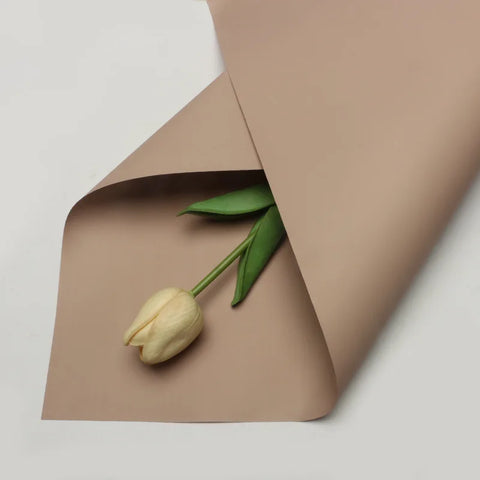 Handmade Ou Ya Two-Color Floral Wrapping Paper Waterproof Flower Packaging with Coating for Bouquets