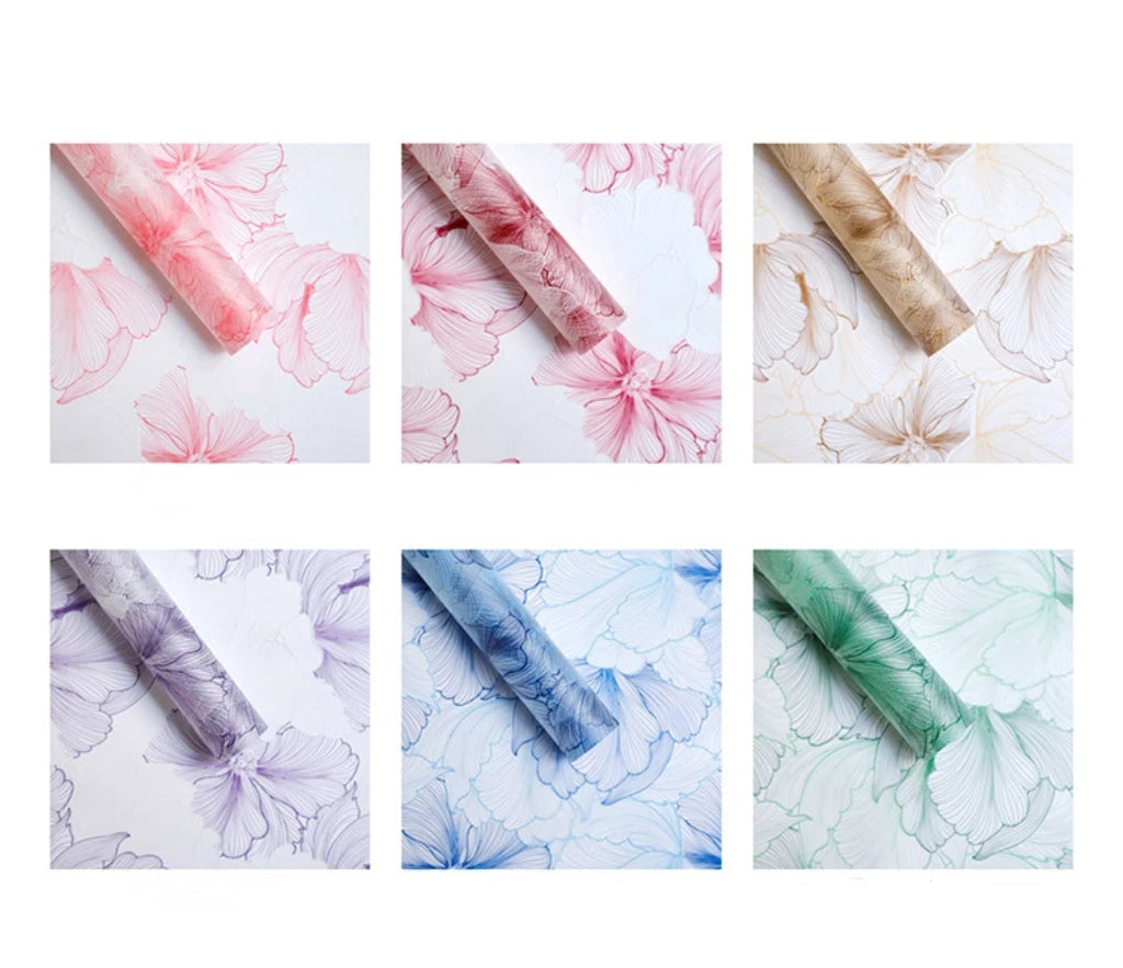 Paper Flower Vein Waterproof Korean style Flower Packaging Paper Mist Paper Flower Shop Bouquet Floral Packaging Paper