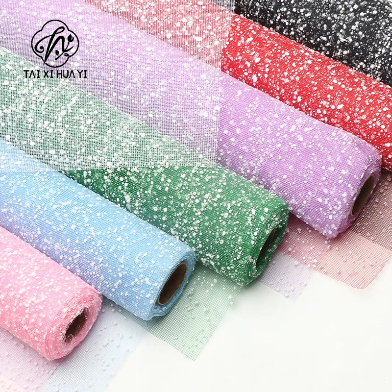 50cm*4Yards/Roll Snowflake Floral Bouquet Gift Box Wrapping Paper Art Paper Florists Supplies Materials Flower Wrapping