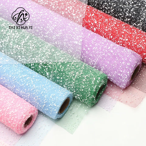 50cm*4Yards/Roll Snowflake Floral Bouquet Gift Box Wrapping Paper Art Paper Florists Supplies Materials Flower Wrapping