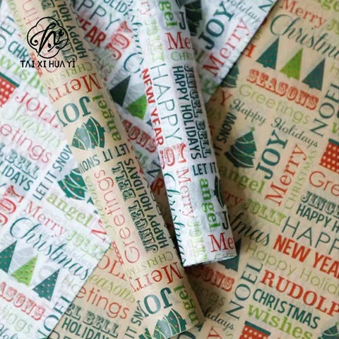 Christmas Wrapping Paper 50*70cm Recyclable Florist Bouquet Flower Wrapping Gift Paper Eco-Friendly Paper for Gifts