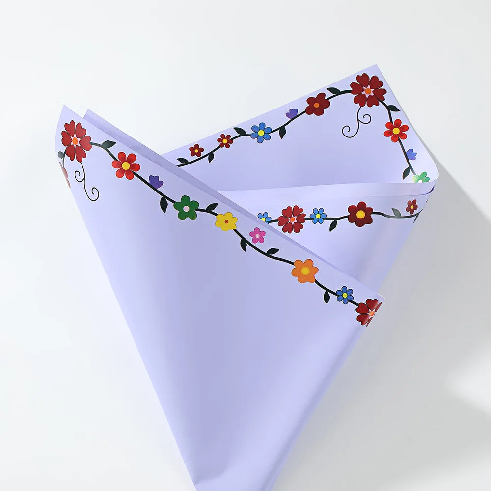 Waterproof Thick Pearl Film Wrapping Paper for Bouquets Small Fresh Flowers PVC Coated Flower Shop