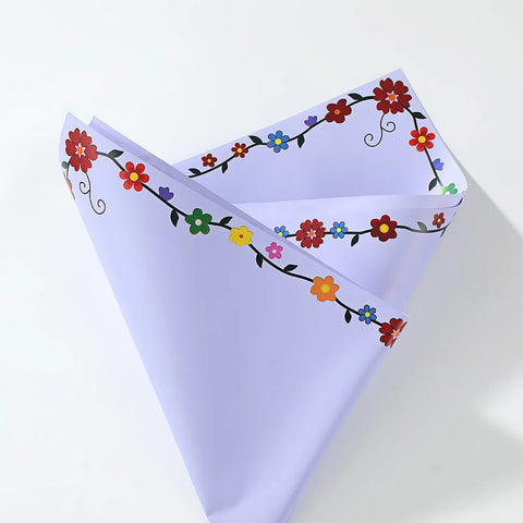 Waterproof Thick Pearl Film Wrapping Paper for Bouquets Small Fresh Flowers PVC Coated Flower Shop