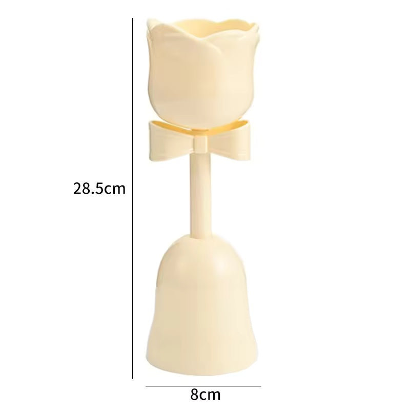High Beauty Plastic Tulip Flower Cup Vase Creamy Style Floral Ornament for Fresh Bouquet Gift Home Decoration