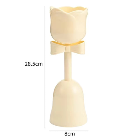 High Beauty Plastic Tulip Flower Cup Vase Creamy Style Floral Ornament for Fresh Bouquet Gift Home Decoration