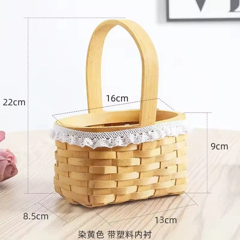 Handmade Wicker Basket Home Storage Fashionable Hanging Eco-friendly Rattan Woven Flower Basket