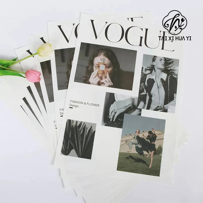 Pictorial Style DIY Material Fashion Cover Flower Kraft Paper with Single-sided Coating for Packaging รูปสินค้าหลัก