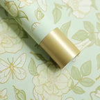Chinese Eco-Friendly Vintage Style Camellia Flower Wrapping Paper Single-Sided Coated Water-proof Recyclable 58x58cm for Florist