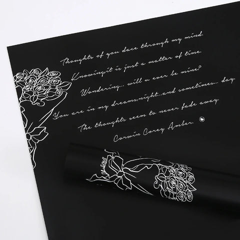 Vintage Waterproof Bouquet Flower Wrapping Paper PE Made From Premium Plastic Paper Material for Gift Wrapping