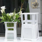 Plastic 6L Durable Drop Resistant Hydroponics Flower Arrangement Container Drainage Hole Long Pole Garden Home Use Wholesale
