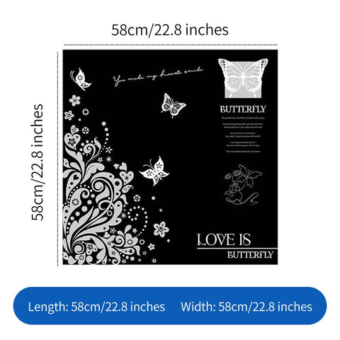Waterproof Gift Bouquet Packaging Paper Nosha Paper with Single-sided Coating Butterfly Print Design