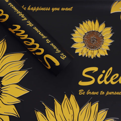 Waterproof Coated Sunflower Art Packaging Paper Flower Wrapping Paper for Flowers for Flowers and Other Items