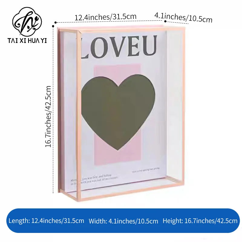 Acrylic Transparent Heart-shaped Gift Box Square Box Flower Bouquet Packaging for Roses Rose Box Storage