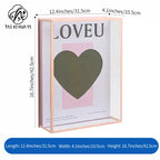 Acrylic Transparent Heart-shaped Gift Box Square Box Flower Bouquet Packaging for Roses Rose Box Storage