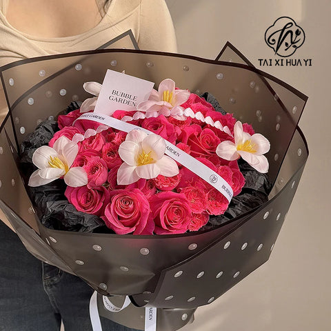 Flower Packaging Coated Single Side Magic Edge New Korean Style Bouquet Gift