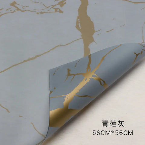 Snow White Flower Packaging Paper Single-Sided Coated OPP Waterproof Plastic with English Newspaper Design