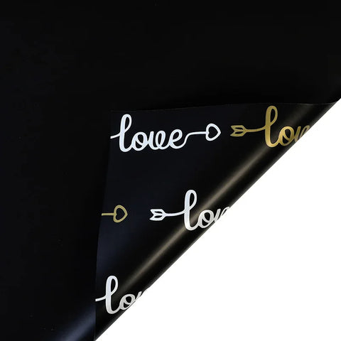 Love Wrapping Paper with Waterproof Coating Colorful and Single-Sided for Constant Use