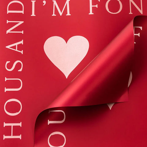 Valentine's Day Coated Flower Bouquet Packaging Paper Single Side for Paper Flower Shop Materials