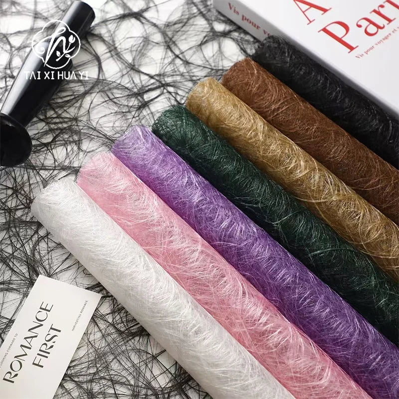 Christmas Hot Sales 51*59CM Art Paper Flower Wrapping Waterproof Non-Woven Hollow Out Style for Florist Supplies