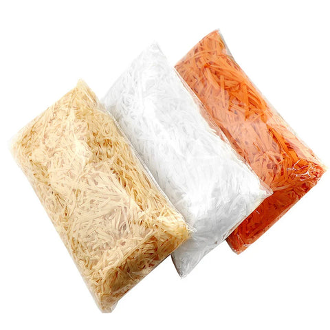 Wholesale Crinkle Cut Biodegradable Recyclable Raffia Paper Shreds 10g 20g 50g Bulk Gift Box Packaging Filling Eco-Friendly