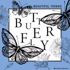 Dreamy Butterfly Waterproof Recyclable Double Sided Wrapping Paper Crafting Flower Bouquets Stickers Floral Art Materials