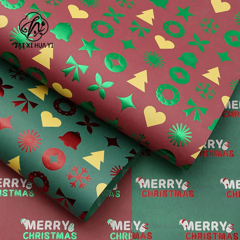 Recyclable Floral Specialty Christmas Tissue Paper Gift Wrapping Paper DIY Bouquet Wrap for Christmas Eve Gifts