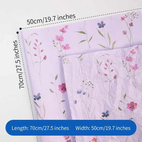 High-End Flower Wrapping Paper Hand-Rolled Ins Gift Packaging Tissue PE Coating Material