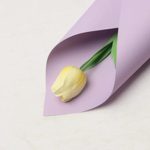 Handmade Ou Ya Two-Color Floral Wrapping Paper Waterproof Flower Packaging with Coating for Bouquets