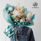 Snow Mountain Flower DIY Handmade Gift Paper Coated Bouquet Packaging Paper Single Stripe