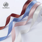 2.5cm Dacron Satin Ribbon-Luxury Biodegradable Ribbon for Valentine's Day Wedding & Christmas Gift Packaging