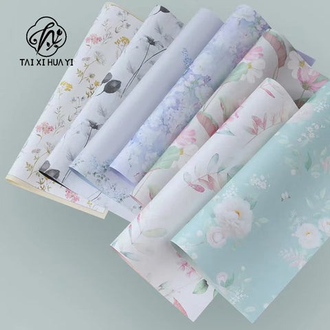 Elegant Floral Synthetic Paper Waterproof Double-Sided Recyclable for Bouquets Gift Wrapping Supplies Flower Shops