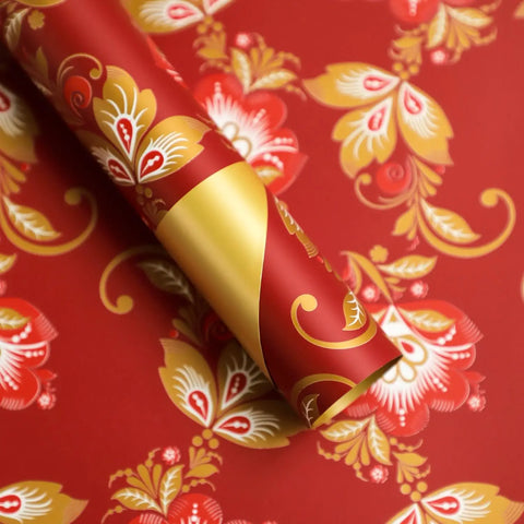 Colorful Flower Pattern Printed PE Coated Virgin Pulp Waterproof Flower Wrapping Paper for Florist Supplies