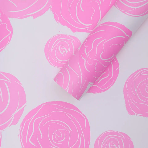 DIY Valentine's Day Gift 58*58cm Art Paper Rose & Carnations Wrapping Paper Virgin Pulp Style Flower Wrapping Paper