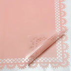 Glass Paper with Petal Lace Design Transparent Plastic Waterproof Flower Paper Single Side Coating Flower Wrapping Paper