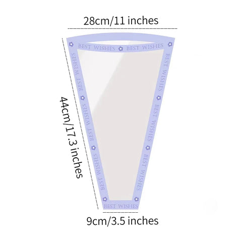 Multi-piece Transparent Waterproof Flower Packaging Bag Virgin Pulp Style with PE Coating for Gift Shop Use