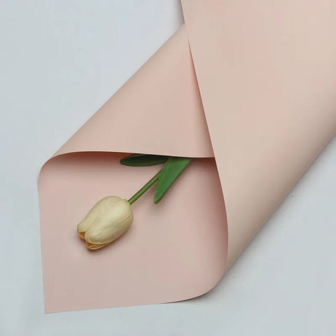 Handmade Ou Ya Two-Color Floral Wrapping Paper Waterproof Flower Packaging with Coating for Bouquets