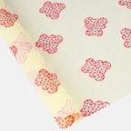 Korean Rose Flower Packaging Bear Print Soft Semi-Transparent Stretch Film for Garden Bear Cartoon Florist Supplies Gift Wrap
