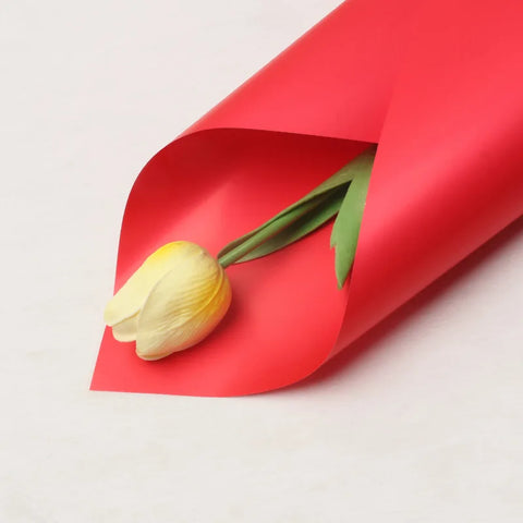 Handmade Ou Ya Two-Color Floral Wrapping Paper Waterproof Flower Packaging with Coating for Bouquets