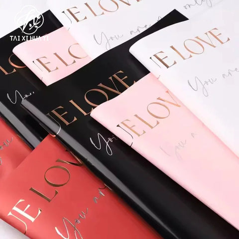 Valentine's Day Coated Flower Bouquet Packaging Paper Single Side for Paper Flower Shop Materials