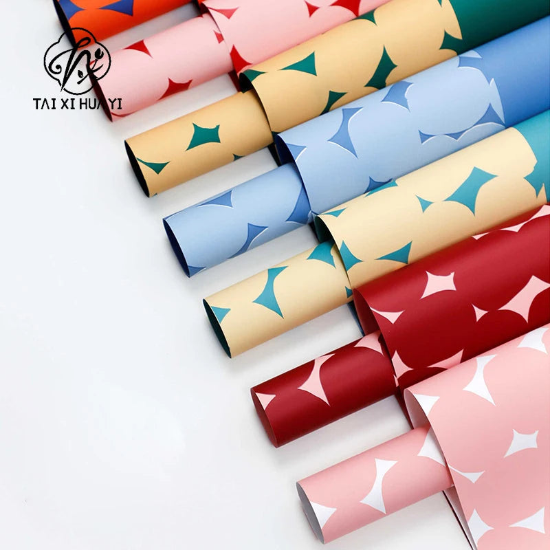 Valentine's Day Waterproof Papel Florist Packaging Paper Sheet PE Coating Wrapping Paper for Gifts Box