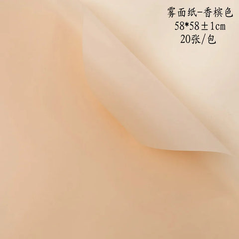 Korean Thick Waterproof Matte Floral Bouquet Wrapping Paper Double Side PVC Coating for Flower and Gift Packaging